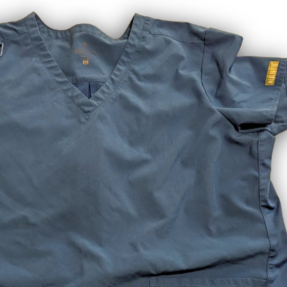 #12 MedCouture Scrub Top Royal Blue XL